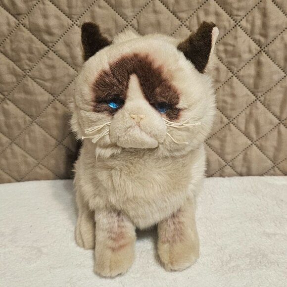 Retired Grumpy Cat Plush Stuffed Animal GUND Blue Eyes 10" Celebrity Kitty - Picture 2 of 7